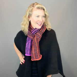 Slip Stitch Scarf Knitting Kit | Anzula For Better or Worsted, Freia Superwash Merino Silk Worsted & Knitting Pattern (#089)