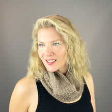 Load image into Gallery viewer, Windowpane Cowl (Short &amp; Stout Version) Knitting Kit | Cardiff Cashmere Small, Artyarns Beaded Mohair and Sequins &amp; Knitting Pattern (#291)
