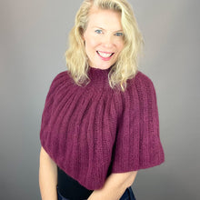 Load image into Gallery viewer, Beatrix Ribbed Capelet Knitting Pattern | Juniper Moon Beatrix &amp; Knitting Pattern (#425)
