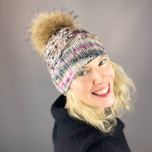 Load image into Gallery viewer, Allover Cabled Hat Knitting Kit | Dream in Color Riley &amp; Knitting Pattern (#299)
