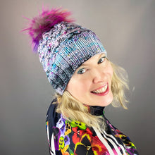 Load image into Gallery viewer, Allover Cabled Hat Knitting Kit | Dream in Color Riley &amp; Knitting Pattern (#299)
