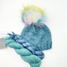 Load image into Gallery viewer, Sparkle Beanie Knitting Kit | The Fibre Company Road to China Light, Artyarns Beaded Mohair and Sequins, &amp; Knitting Pattern (#376)
