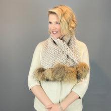 Load image into Gallery viewer, Phat Pompom Scarf - Zermatt Knitting Kit | String Yarns and Atelier Raccoon Pompoms (#382)
