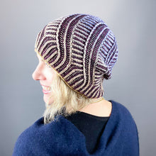 Load image into Gallery viewer, Brioche ShareCare Hat Knitting Kit | Freia Handpaints Superwash Merino Silk Worsted &amp; Anzula For Better or Worsted
