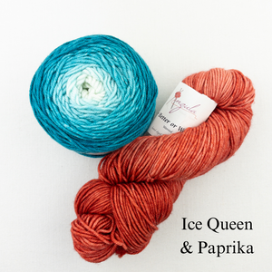 Brioche ShareCare Hat Knitting Kit | Freia Handpaints Superwash Merino Silk Worsted & Anzula For Better or Worsted