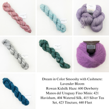 Load image into Gallery viewer, Ranunculus Knitting Kit | Dream in Color Smooshy with Cashmere, Rowan Kidsilk Haze &amp; Manos del Uruguay Fino Minis
