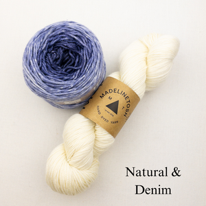 Linen Stitch Cowl Knitting Kit | Madelinetosh Pashmina, Freia Handpaints Superwash Merino Silk Sport & Knitting Pattern (#228)