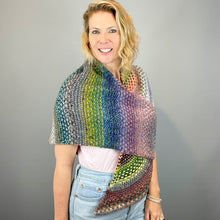 Load image into Gallery viewer, Nightshift Shawl Knitting Kit | Feederbrook Farm Entropy Superwash Merino DK
