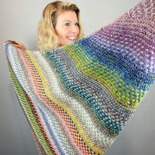 Load image into Gallery viewer, Nightshift Shawl Knitting Kit | Feederbrook Farm Entropy Superwash Merino DK
