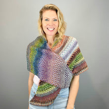 Load image into Gallery viewer, Nightshift Shawl Knitting Kit | Feederbrook Farm Entropy Superwash Merino DK
