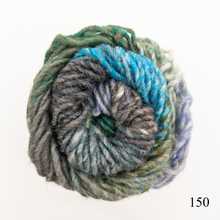 Load image into Gallery viewer, A blue and grey skein of Noro Kureyon yarn
