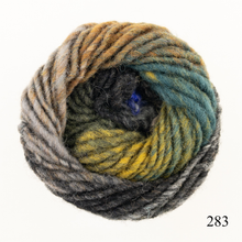 Load image into Gallery viewer, A green and brown skein of Noro Kureyon Yarn
