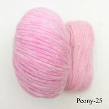 Load image into Gallery viewer, Daydreamer Cardigan Knitting Kit | Juniper Moon Beatrix &amp; Rowan Kidsilk Haze or Lana Grossa Setasuri
