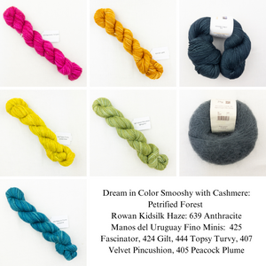 Ranunculus Knitting Kit | Dream in Color Smooshy with Cashmere, Rowan Kidsilk Haze & Manos del Uruguay Fino Minis