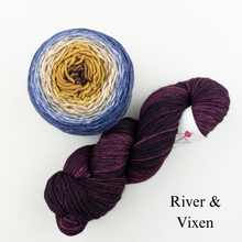 Load image into Gallery viewer, Brioche ShareCare Hat Knitting Kit | Freia Handpaints Superwash Merino Silk Worsted &amp; Anzula For Better or Worsted
