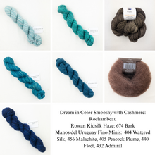 Load image into Gallery viewer, Ranunculus Knitting Kit | Dream in Color Smooshy with Cashmere, Rowan Kidsilk Haze &amp; Manos del Uruguay Fino Minis
