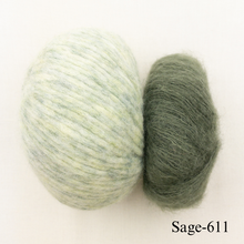 Load image into Gallery viewer, Daydreamer Cardigan Knitting Kit | Juniper Moon Beatrix &amp; Rowan Kidsilk Haze or Lana Grossa Setasuri
