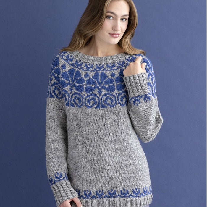 Sanne Pullover Knitting Kit | Queensland Kathmandu Fingering & Knitting Pattern