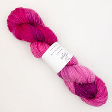 Load image into Gallery viewer, A pink and purple variegated skein of Lorna's Lace Shepherd Worsted yarn
