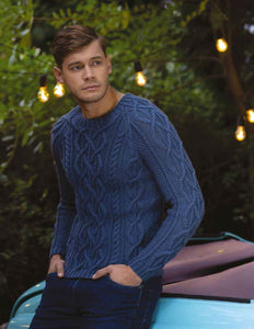 Skyler Sweater Knitting Kit | Ella Rae Cashmereno Aran & Knitting Pattern