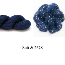 Load image into Gallery viewer, Windowpane Cowl (Short &amp; Stout Version) Knitting Kit | Shibui Lunar, Artyarns Beaded Mohair and Sequins &amp; Knitting Pattern (#291)
