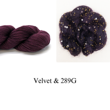 Load image into Gallery viewer, Windowpane Cowl (Short &amp; Stout Version) Knitting Kit | Shibui Lunar, Artyarns Beaded Mohair and Sequins &amp; Knitting Pattern (#291)
