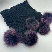 Load image into Gallery viewer, Phat Pompom Scarf - Zermatt Knitting Kit | String Yarns and Atelier Raccoon Pompoms (#382)
