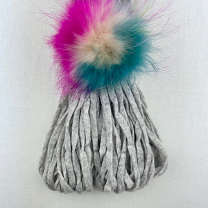 Phat Pompom Scarf - Zermatt Knitting Kit | String Yarns and Atelier Raccoon Pompoms (#382)