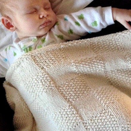 Bamboozle Baby Blanket Knitting Kit | Crystal Palace Cotton Twirl & Knitting Pattern (#124)