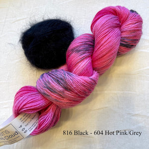 Angora Horizontal Ribbed Cowl (small version) Knitting Kit | Galler Belangor, Artyarns Merino Cloud, & Knitting Pattern (#316)