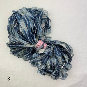 Magic Loop Clutch Knitting Kit | Louisa Harding Sari Ribbon & Knitting Pattern (#338)