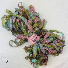Load image into Gallery viewer, Magic Loop Clutch Knitting Kit | Louisa Harding Sari Ribbon &amp; Knitting Pattern (#338)
