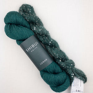 Windowpane Cowl (Short & Stout Version) Knitting Kit | Shibui Lunar, Artyarns Beaded Mohair and Sequins & Knitting Pattern (#291)