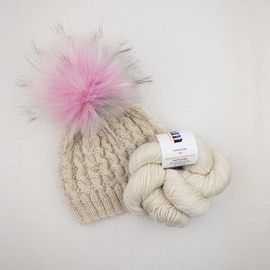 Henie's Cabled Hat Knitting Kit | Smooshy with Cashmere & Knitting Pattern (#331)