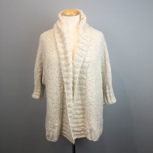 Oversized Shawl Collar Cardigan Knitting Kit | Katia Pluma Cotton & Knitting Pattern (#351B)