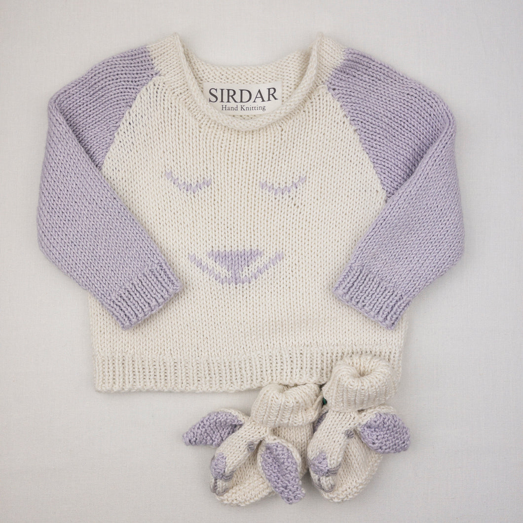 Sirdar Bunny Sweater and Slippers Knitting Kit | Sirdar Baby Bamboo