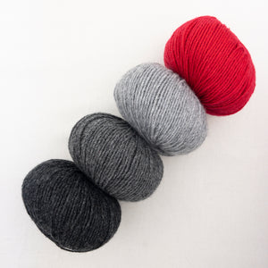 Cashmere Striped Shawlette Knitting Kit | Lang Yarns Cashmere Premium & Knitting Pattern (#394)