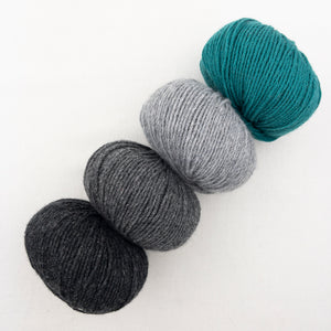 Cashmere Striped Shawlette Knitting Kit | Lang Yarns Cashmere Premium & Knitting Pattern (#394)