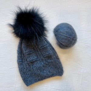 Column and Ridge Hat Knitting Kit | Jade Sapphire Peeeps & Knitting Pattern (#306B)