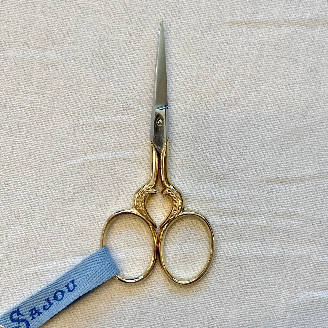 Folding Scissors in Black Case by Sajou