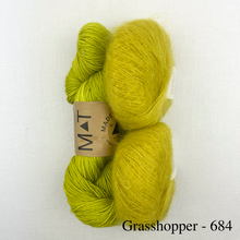Load image into Gallery viewer, Hitchhiker Knitting Kit | Madelinetosh Pashmina &amp; Rowan Kidsilk Haze (#412)
