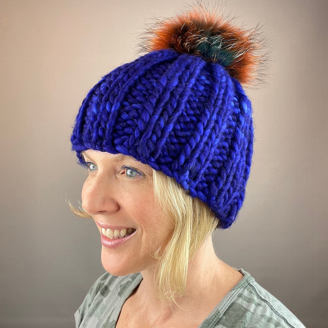 Super Bulky Ribbed Hat (Savvy version) Knitting Kit Dream in