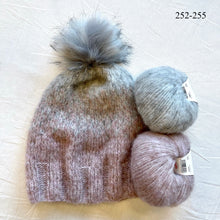 Load image into Gallery viewer, Speckled Ombré Hat (Katia version) Knitting Kit | Katia Alpaca Silver &amp; Knitting Pattern (#344)
