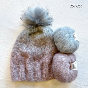 Speckled Ombré Hat (Katia version) Knitting Kit | Katia Alpaca Silver & Knitting Pattern (#344)