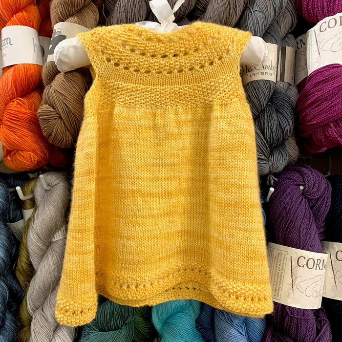Cadenza Cross-Over Baby Sweater (Rockstar version) Knitting Kit