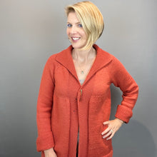 Load image into Gallery viewer, Easy Gathered Cardigan (Size Small) Knitting Kit | Aurora 8 &amp; Knitting Pattern (#126)

