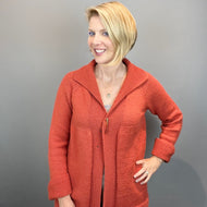 Easy Gathered Cardigan (Size Small) Knitting Kit | Aurora 8 & Knitting Pattern (#126)