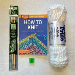 Beginning Knitting Kit (Basic) | Lamb's Pride Bulky & Knitting Instruction Book