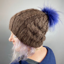 Load image into Gallery viewer, Cabled Tall Hat with Pompom Knitting Kit | Cascade Highland/Eco Duo &amp; Knitting Pattern (#253)
