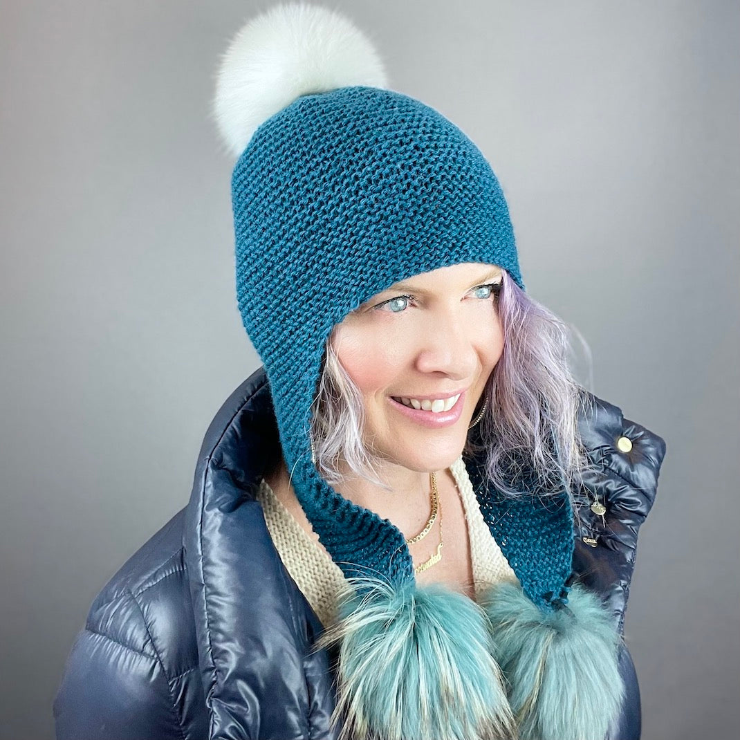 mYak Earflap Hat Knitting Kit | mYak Baby Yak Medium